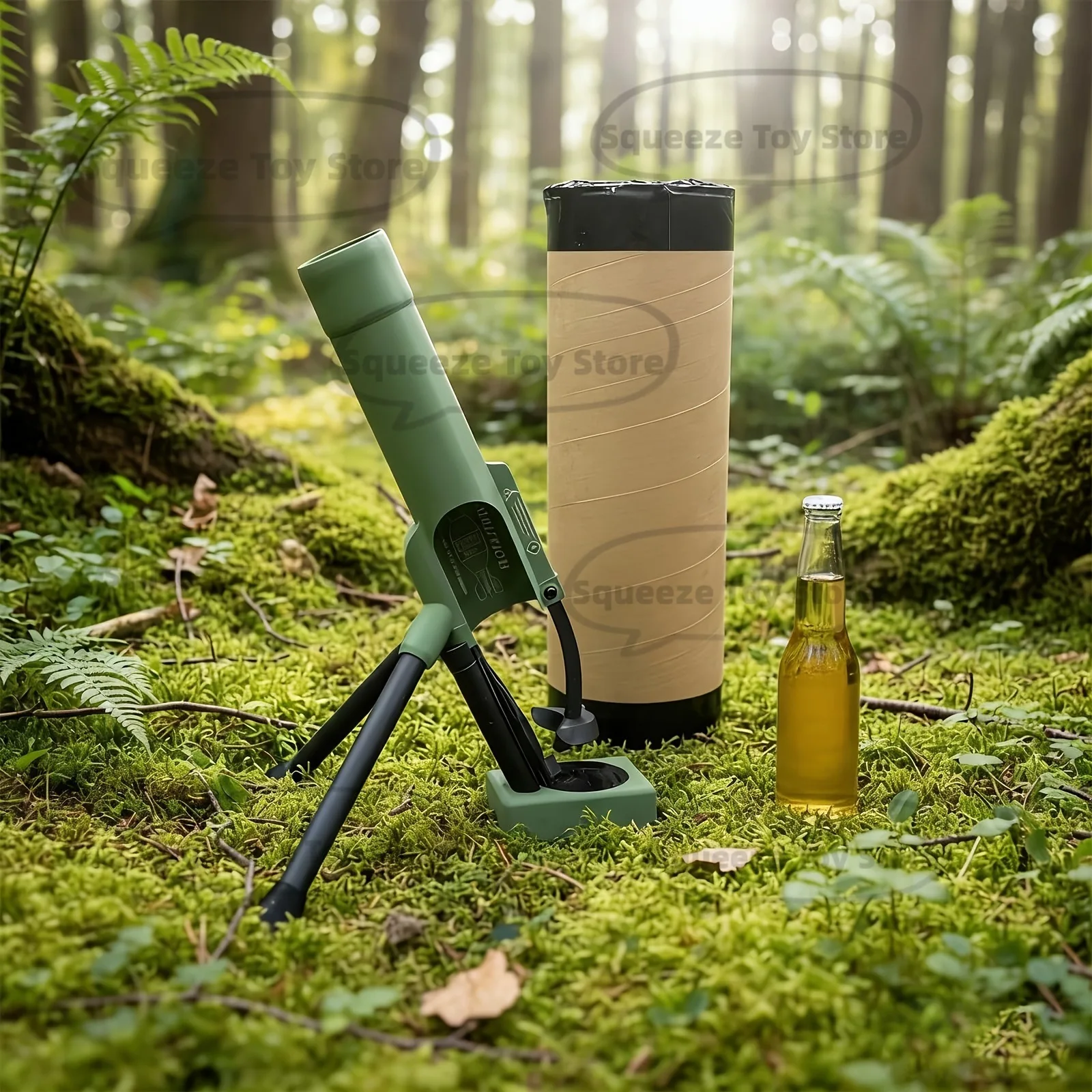 Mortier à bière en action : la capsule décolle